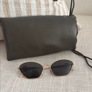 Loewe Gold and Black Women's Sunglasses